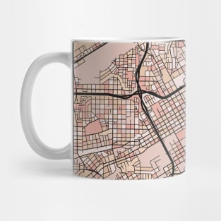 Birmingham Map Pattern in Soft Pink Pastels Mug